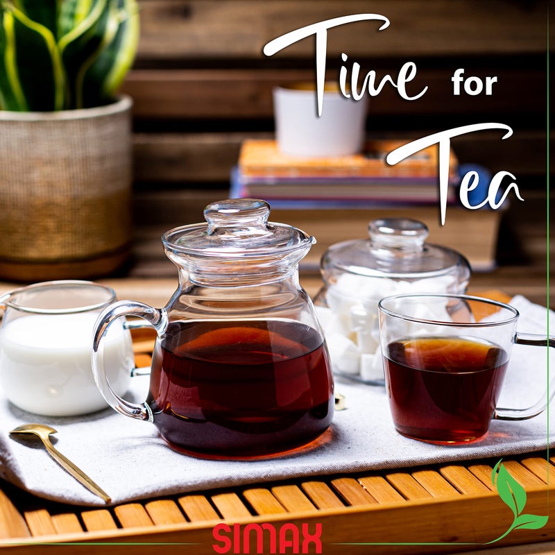 Simax Glassware 20 Oz. Glass Teapot | Short Spout, Microwave and Stovetop Safe, Heat, Cold, and Thermal Shock Resistant Borosilicate Glass, Makes a Stunning Presentation - Image 5